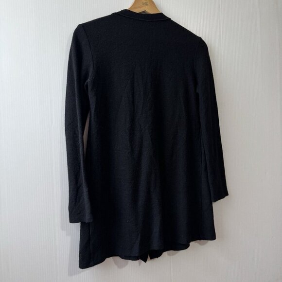 Vintage EILEEN FISHER  100% Wool Cardigan Sz PP Black Button Front Women’s - Picture 16 of 16